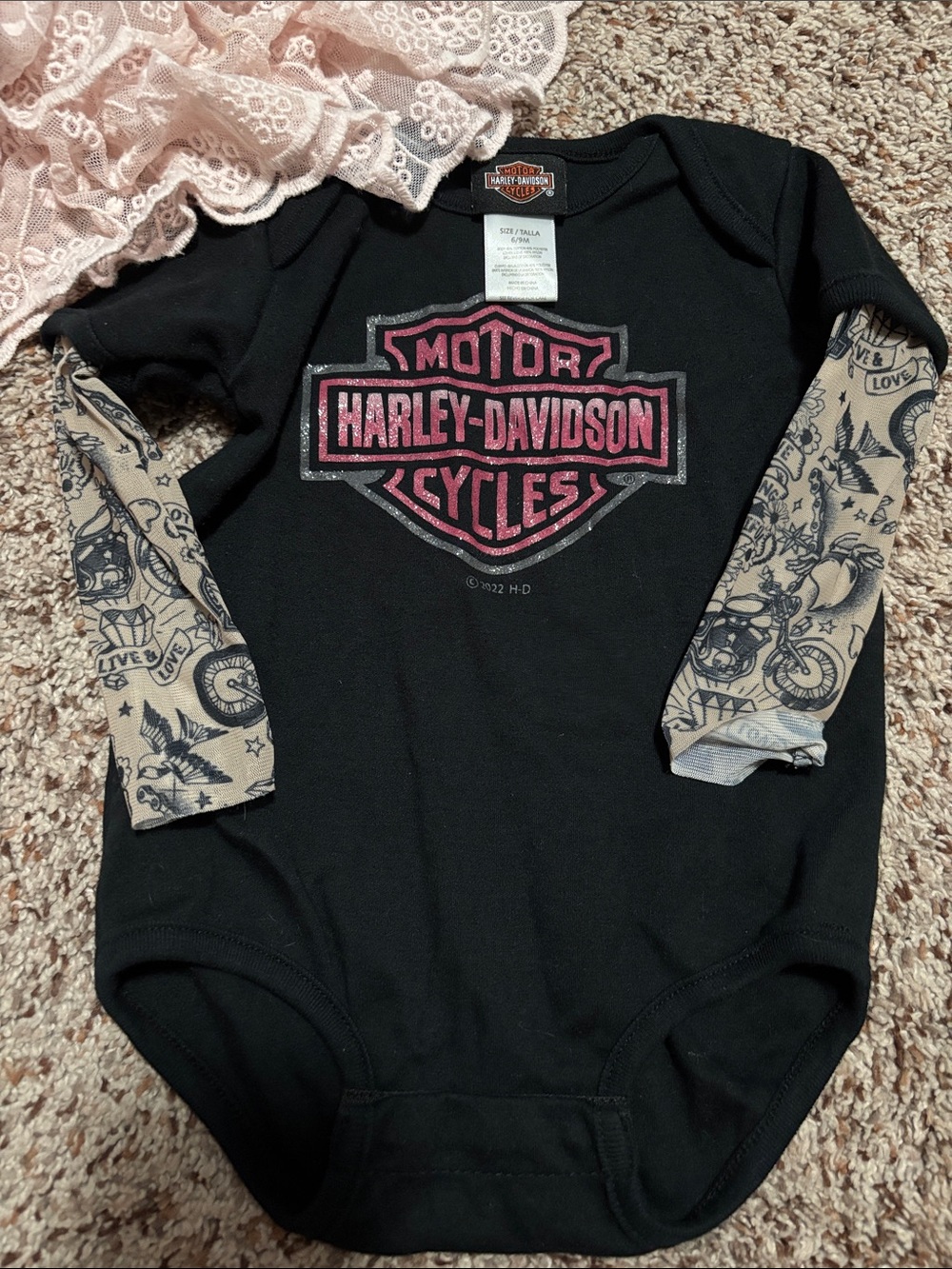Harley-Davidson girls onesie